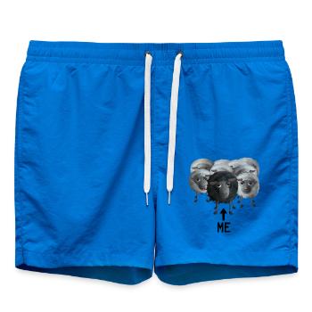 Schwarzes Schaf - Me Pfeil in der Herde - Badeshorts - Cobalt blue - Vorne - AI Model Male 185 light (185cm)