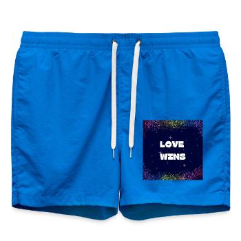 Liebe gewinnt - Badeshorts - Cobalt blue - Vorne - AI Model Male 185 light (185cm)
