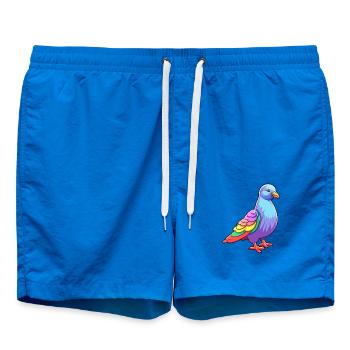 Taube buntes Aquarell Cartoon Kawaii Tier - Badeshorts - Cobalt blue - Vorne - AI Model Male 185 light (185cm)