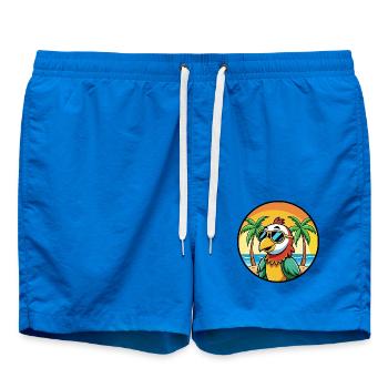 Papagei Lustige Cartoon Sommer Strand Sonnenbrille Cool - Badeshorts - Cobalt blue - Vorne - AI Model Male 185 light (185cm)