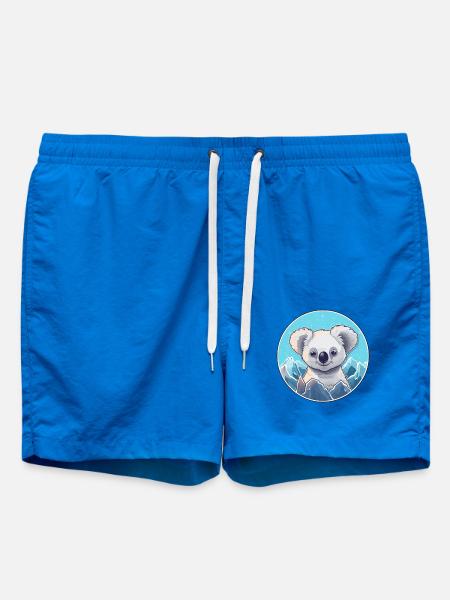 Koala Aquarell Karikatur Kawaii Haustier Tier Farbefu - Badeshorts - Cobalt blue