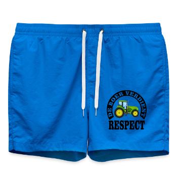 Farmers deserve respect - Swim Trunks - cobalt blue - Front - AI Model Male 185 light (185cm)