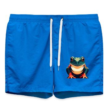Grenouille Dessin Animé Personnage Animal De Compagnie Coloré - Short de bain - cobalt blue - Devant - AI Model Male 185 light (185cm)