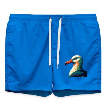 Albatross Personnage De Dessin Animé Animal De Compagnie Coloré - Short de bain - cobalt blue - Devant - AI Model Male 185 light (185cm)