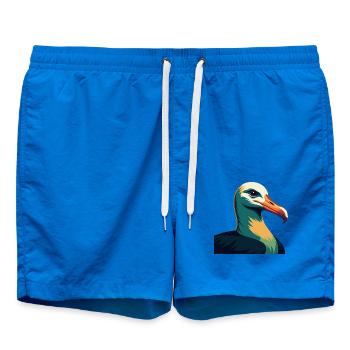 Albatross Personnage De Dessin Animé Animal De Compagnie Coloré - Short de bain - cobalt blue - Devant - AI Model Male 185 light (185cm)