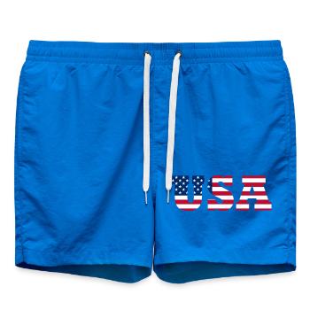 Stars & Stripes Lettermark USA - Badeshorts - Cobalt blue - Vorne - AI Model Male 185 light (185cm)
