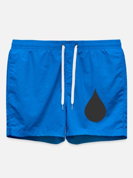 Drop Shape Logo Symbol - Swim Trunks - cobalt blue