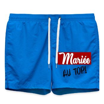 MARIEE. FUTURE MARIEE. EVJF - Short de bain - cobalt blue - Devant - AI Model Male 185 light (185cm)