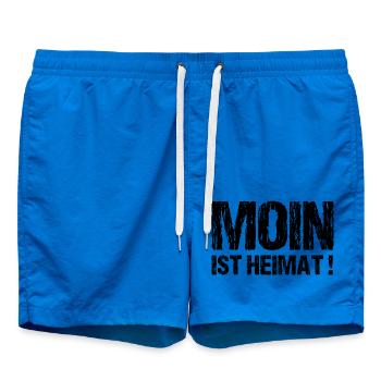 Moin ist Heimat Geschenk Sprüche für den Norden - Badeshorts - Cobalt blue - Vorne - AI Model Male 185 light (185cm)