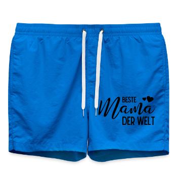 Beste Mama der Welt - Badeshorts - Cobalt blue - Vorne - AI Model Male 185 light (185cm)