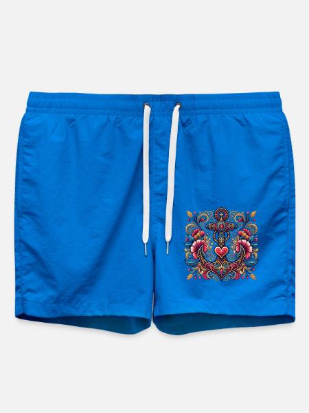 Ancre avec cœur - Short de bain - cobalt blue