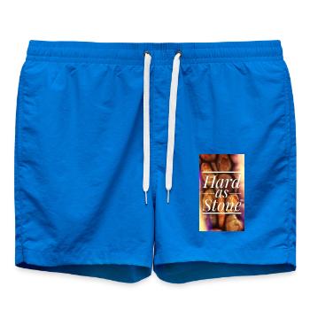 Hart wie Stein Typografie - Badeshorts - Cobalt blue - Vorne - AI Model Male 185 light (185cm)