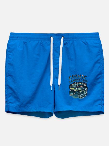 Cosmic Camouflage - Swim Trunks - cobalt blue