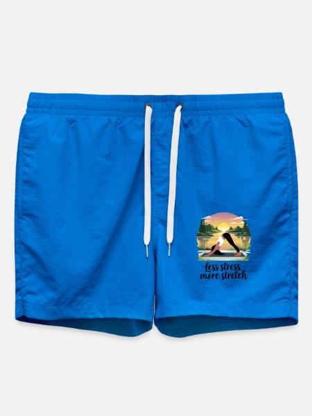 Less Stress, More Stretch - Swim Trunks - cobalt blue