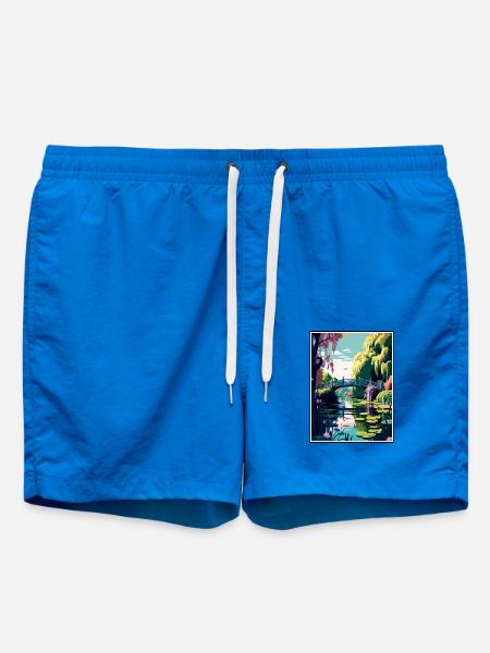 Giverny Frankreich Vintage Reiseposter WPA Souvenir - Badeshorts - Cobalt blue