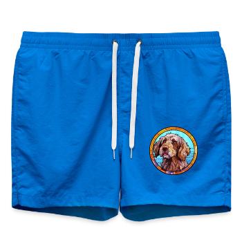 Pudelpointer Hunderasse Buntes Glas Buntes Wate - Badeshorts - Cobalt blue - Vorne - AI Model Male 185 light (185cm)