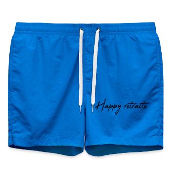 RETIREMENT. RETIREMENT. RETIRED. RETIREMENT - Swim Trunks - cobalt blue - Front - AI Model Male 185 light (185cm)