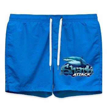 Shark Attack – Der ultimative Raubfisch - Badeshorts - Cobalt blue - Vorne - AI Model Male 185 light (185cm)