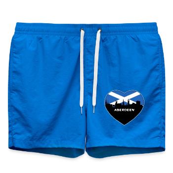 Aberdeen Schottland Flagge Skyline Reise Souvenir - Badeshorts - Cobalt blue - Vorne - AI Model Male 185 light (185cm)