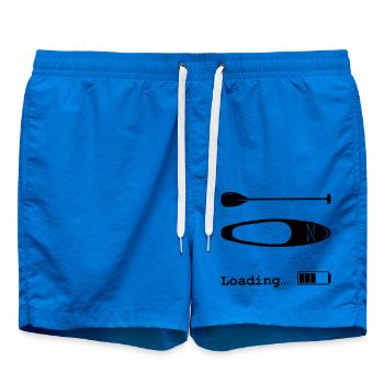 SUP-Therapie, Stand-Up-Paddle-Design - Badeshorts - Cobalt blue - Vorne - AI Model Male 185 light (185cm)