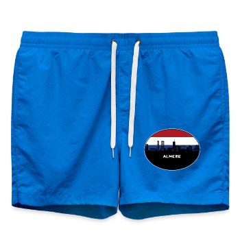 Almere Niederlande Flagge Skyline Silhouette Travel - Badeshorts - Cobalt blue - Vorne - AI Model Male 185 light (185cm)