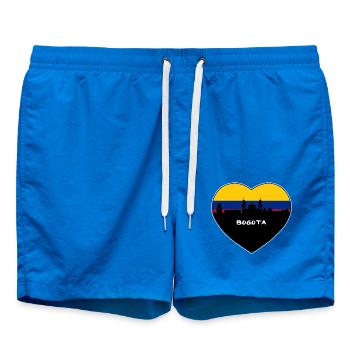 Bogota Kolumbien Flagge Skyline Reise Souvenir - Badeshorts - Cobalt blue - Vorne - AI Model Male 185 light (185cm)