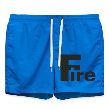 Fire voll - Badeshorts - Cobalt blue - Vorne - AI Model Male 185 light (185cm)
