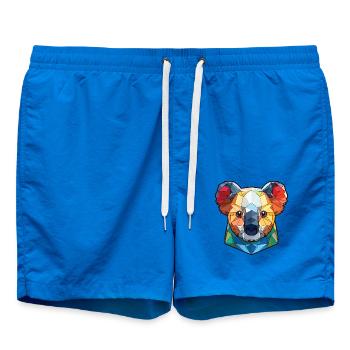 Koala buntes Aquarell Tier Haustier Illustration - Badeshorts - Cobalt blue - Vorne - AI Model Male 185 light (185cm)