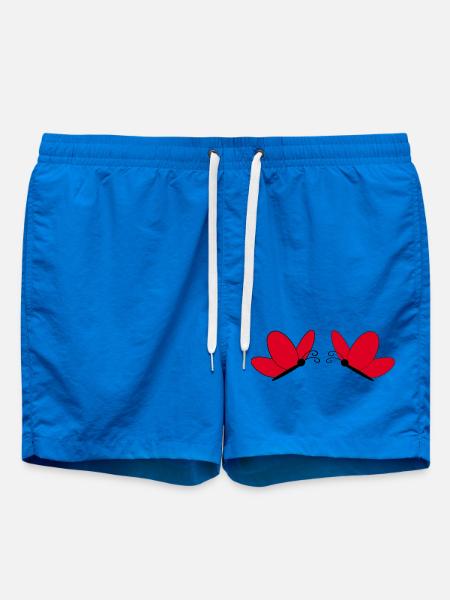 Rote Schmetterlinge Geschenk für sie - Badeshorts - Cobalt blue