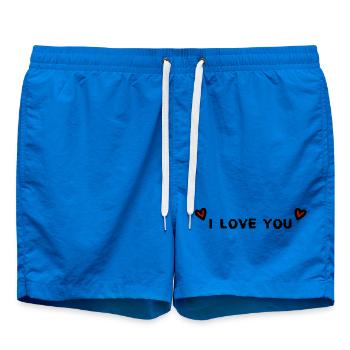 VALENTINSTAG. Junggesellinnenabschied. ICH LIEBE DICH. ICH LIEBE DICH. LIEBE - Badeshorts - Cobalt blue - Vorne - AI Model Male 185 light (185cm)