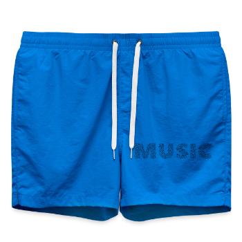 MUSIC aus Noten – Für echte Musikfans - Badeshorts - Cobalt blue - Vorne - AI Model Male 185 light (185cm)