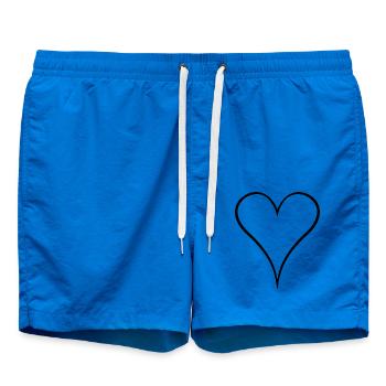 Herz Design neu Schwarz - Badeshorts - Cobalt blue - Vorne - AI Model Male 185 light (185cm)