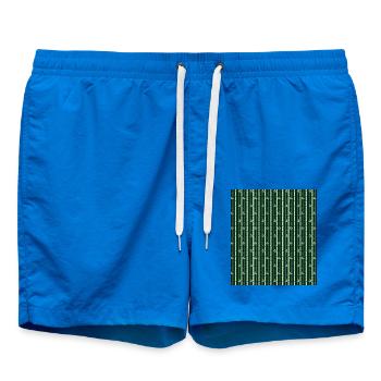 Bambus Gesichtsmaske - Badeshorts - Cobalt blue - Vorne - AI Model Male 185 light (185cm)