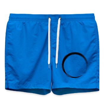 Kreis Symbol Form Schwarz - Badeshorts - Cobalt blue - Vorne - AI Model Male 185 light (185cm)