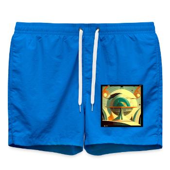 Planet neu erfunden - Badeshorts - Cobalt blue - Vorne - AI Model Male 185 light (185cm)