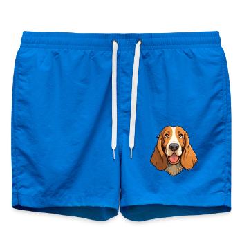 Österreichischer Brandlbracke Hund Rasse Cartoon Kawaii Ill - Badeshorts - Cobalt blue - Vorne - AI Model Male 185 light (185cm)