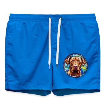 Chesapeake Bay Retriever Hunderasse Aquarell Glas - Badeshorts - Cobalt blue - Vorne - AI Model Male 185 light (185cm)