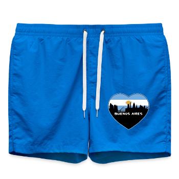 Buenos Aires Argentinien Flagge Skyline Travel Souveni - Badeshorts - Cobalt blue - Vorne - AI Model Male 185 light (185cm)