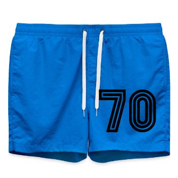 70. 70 JAHRE. 70-JÄHRIGES JUBILÄUM. 70-JÄHRIGES JUBILÄUM. - Badeshorts - Cobalt blue - Vorne - AI Model Male 185 light (185cm)