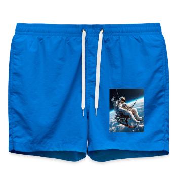  Astronaut beim Angeln - Badeshorts - Cobalt blue - Vorne - AI Model Male 185 light (185cm)