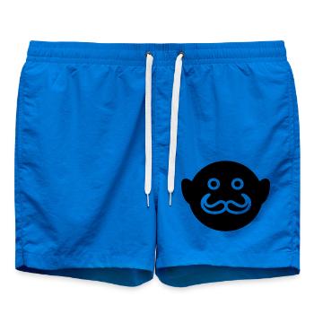 Gesicht Schnurrbart - Badeshorts - Cobalt blue - Vorne - AI Model Male 185 light (185cm)