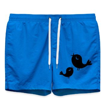Vögelchen beim Twittern - Badeshorts - Cobalt blue - Vorne - AI Model Male 185 light (185cm)