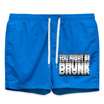 026 Du Könntest Betrunken Fettgedruckte 3D-Typografie - Badeshorts - Cobalt blue - Vorne - AI Model Male 185 light (185cm)