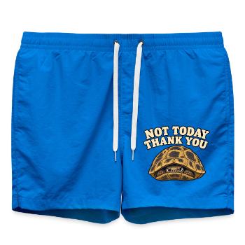 Nicht heute, Schildkröte - Badeshorts - Cobalt blue - Vorne - AI Model Male 185 light (185cm)