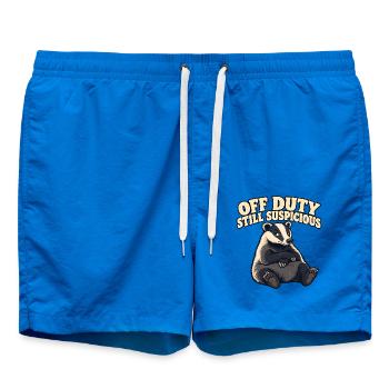 Außer Dienst stehender Dachs - Badeshorts - Cobalt blue - Vorne - AI Model Male 185 light (185cm)