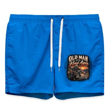 Old Biker - Badeshorts - Cobalt blue - Vorne - AI Model Male 185 light (185cm)