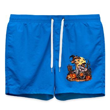 Giraffen- und Koala-Halloween-Skelette - Badeshorts - Cobalt blue - Vorne - AI Model Male 185 light (185cm)