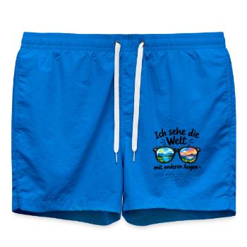 Weltblick in Sonnenbrille - Badeshorts - Cobalt blue - Vorne - AI Model Male 185 light (185cm)