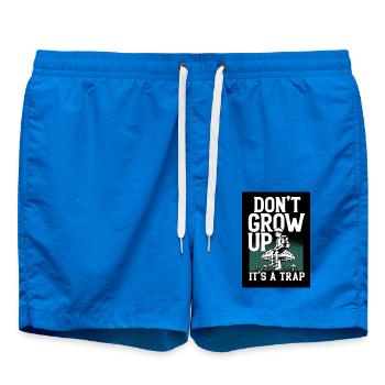 Werde nicht Erwachsen – Es ist eine Falle - Badeshorts - Cobalt blue - Vorne - AI Model Male 185 light (185cm)