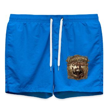 Classy_Woman_Smoke_Cigars - Badeshorts - Cobalt blue - Vorne - AI Model Male 185 light (185cm)